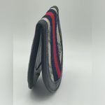 Gucci Coin Purse GG Coated Brown Canvas Web Navy & Red Stripe - Vintage Photo 3