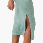 Free People Golden Hour Midi Skirt Aqua Malachite Large NWT Green Photo 2