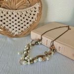 Pearl & Charms Necklace Vintage “Giovanna” Bohemian Chic Style Minimal Pearlcore Orange Photo 1