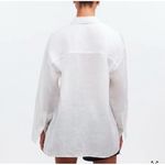 Madewell  The Oversized Shirt in Eyelet White 100% Ramie Size Small NWT Photo 3