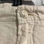 L'Agence L’AGENCE Henderson High Rise Crop Wide Leg 100% Linen Pants in Oat Color Size 30 Photo 4