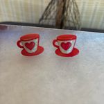 I love you a latte earrings Pink Photo 1