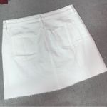 Loft Fresh Cut Denim Skirt Jean Skirt Raw Hem White Size 14 Photo 6