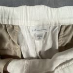 J Jill Pants Linen Stretch XL‎ White Cropped Pull On Slit Beach Resort Vacation Photo 5