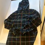 Pendleton  Wool Hooded Full Zipper Top Check black w/ multi color stripes Size S Photo 9