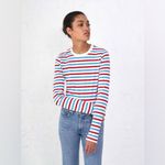 La Ligne Infinite Lines Long Sleeve Tee Red Photo 5