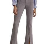 Maeve Anthropologie Seamed Flare Pants Gray Tweed Ponte Knot Size US 2 Slit Photo 3