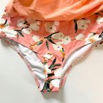Beachsissi Tankini Swimsuit Floral High Waist Tummy Control Peach Pink M Summer Photo 3