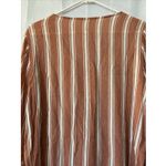 Krazy Kat  Women Medium Top Blouse Long Sleeve Bell Stripe V-Neck Adult Fit‎ Photo 6