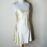 ZARA  Cream Satin Strappy Back Mini Slip Dress Photo 2