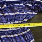 Max Studio - blue white stripe dress gathered waist Photo 4