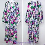 Eloquii NEW floral print long puff sleeve dress, 14 Photo 2