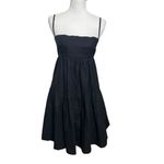 Modern Citizen  Alondra Tiered Mini Dress Extra Small Black Cotton Party Photo 1