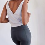 ADAY Leggings Grey Brakes On Pull On High Rise Crop Ankle Leggings Sz M Gray Size M Photo 0