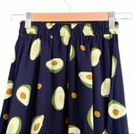 Cellabie Skirt Smiling Avocado Print Midi Novelty Skirt Women's Small One Size Blue Size 2 Photo 3