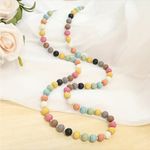Bohemian Style Colorful Wooden Beads‎ Necklace Macaron Color 16in Sweater Chain Photo 0