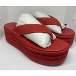 Free People Red Bohemian Thong Platform Photo 4