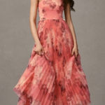 Hutch NWT Costella Strapless Pleated Floral Tulle Midi Dress Sz 6 $398 Photo 0