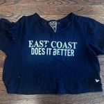 Urban Outfitters BLACK MOON  Distressed Cropped T-Shirt Size Large u0773 Photo 2