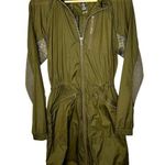 Victorinox Army Green Long High Low Mesh Lightweight Jacket Small Photo 0