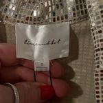 Line and Dot Glow Up Holographic Silver Mini Dress Photo 3