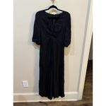 Kobi Halperin Mindy Cross Front Half Sleeve Wide Leg Black Jumpsuit Size Small Photo 3