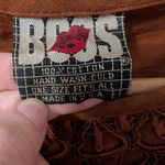 Y2K Boos Lace Western Tie Dye Shirt Women's One Size Brown/Black Black Photo 2