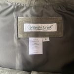 Coldwater Creek Vintage 90s  Olive Green Suede Leather Jacket Blazer Casual L‎ Photo 1