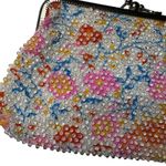 Handmade Vintage White Pink Red Blue Lumured Corde Bead Bag Hand Bag Wallet Coin Purse Photo 2