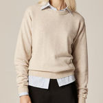 J.Crew  Perfect cashmere crewneck sweater Heather Linen Photo 0