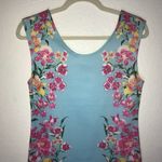 Derek Heart Dress Floral on Light Blue Scoop Neck Mini Dress Sz L BNWOT Photo 1
