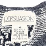 VTG 80s 90s Chunky Sweater Womens Medium Textured Whimsigoth Dark Cottagecore Black Photo 6