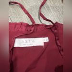 ASTR  Burgundy Satin Midi Dress Photo 9