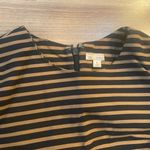 Gap Tan & Black Oxford Striped Fit and Flare Dress Size 2 Photo 3