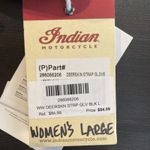 INDIAN MOTORCYCLE BLACK DEERSKIN STRAP GLOVES WOMEN'S SIZE LARGE 286066206 Photo 2