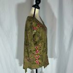 Sundance • Asymmetrical Army Green Pink Embroidered Flowers Rugged Size XS Photo 4