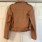 Bagatelle 100% leather pink moto jacket size small Photo 2