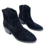 Forever 21 black faux suede western ankle booties, size 8 Photo 0