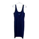 Balance Athletica  Linear Navy Blue Ribbed Tank Dress Size Medium Athletic Photo 2