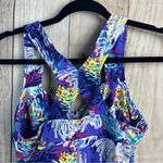 Garnet Hill Zinni by Garnet‎ Hill Vibrant Purple Floral Workout Tank Top Photo 5