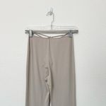 [TRESSER] Tan Criss Cross Tie Waist Ruched Low Rise Flare Leg Pants Size Small S Photo 5