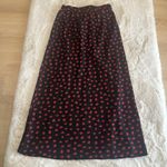 Princess Polly  Women's‎ Black Red Floral Midi Skirt Boho Y2K Vintage Size 4 Photo 9