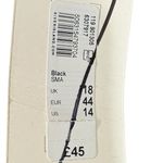 River Island Black Faux Leather Belted Midi Skirt Women's US 14 L Photo 2