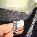 H&M Black  denim overall mini dress size medium Photo 2