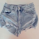 ZARA High Rise Denim Shorts Light Wash Size 4 ** Photo 0