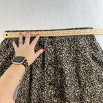 Vintage Y2K XL Silk Skirt Leopard Animal Midi Grunge Whimsigoth Fairy Siren Brown Photo 6