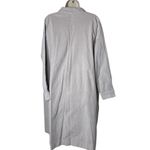ALBUM DI FAMIGLIA Light Grey Velvet Collar Oversized Button Front Shirt Dress S Photo 4