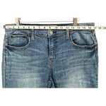 Gap Jeans Womens 31 Indigo Blue Best Girlfriend Ankle Denim Gold Tuxedo Stripe Photo 5