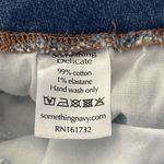 Something Navy SZ 00 Sydney Crop Jeans Side Ties High-Rise Light Wash Zip-Fly Photo 9