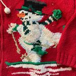 Tiara International Vintage  Red Knit Christmas Sweater M Photo 1